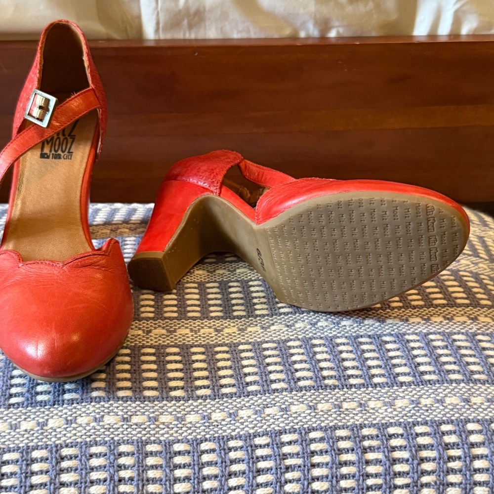 Cherry Red Miz Mooz Heels, Perfect for Spring! - Picture 6 of 7